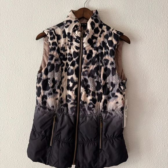 Tribal NEW Leopard Print Reversible Puffer Gorpcore Vest Boho Casual Chic Small - Picture 11 of 12